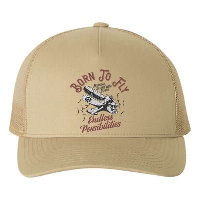 Born To Fly Yupoong Adult 5-Panel Trucker Hat