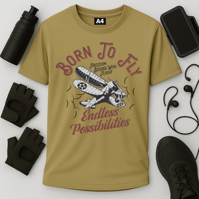Born To Fly Cooling Performance Crew T-Shirt