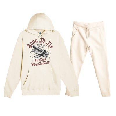 Born To Fly Premium Hooded Sweatsuit Set