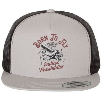 Born To Fly Flat Bill Trucker Hat