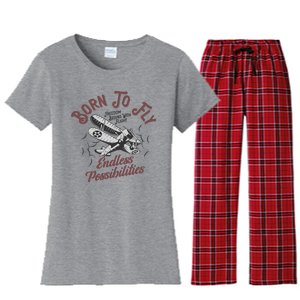 Born To Fly Women's Flannel Pajama Set