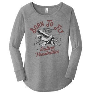 Born To Fly Women's Perfect Tri Tunic Long Sleeve Shirt