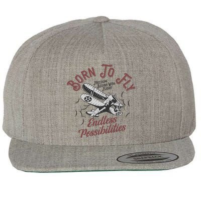 Born To Fly Wool Snapback Cap