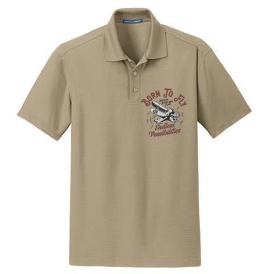 Born To Fly Dry Zone Grid Polo