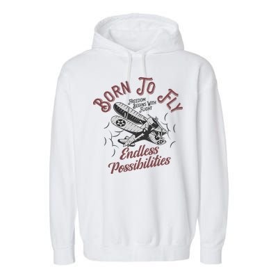 Born To Fly Garment-Dyed Fleece Hoodie