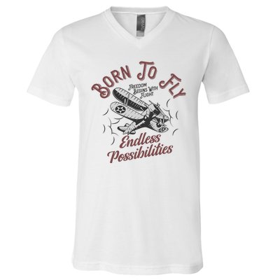 Born To Fly V-Neck T-Shirt