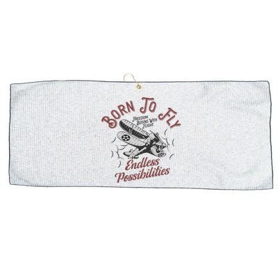 Born To Fly Large Microfiber Waffle Golf Towel