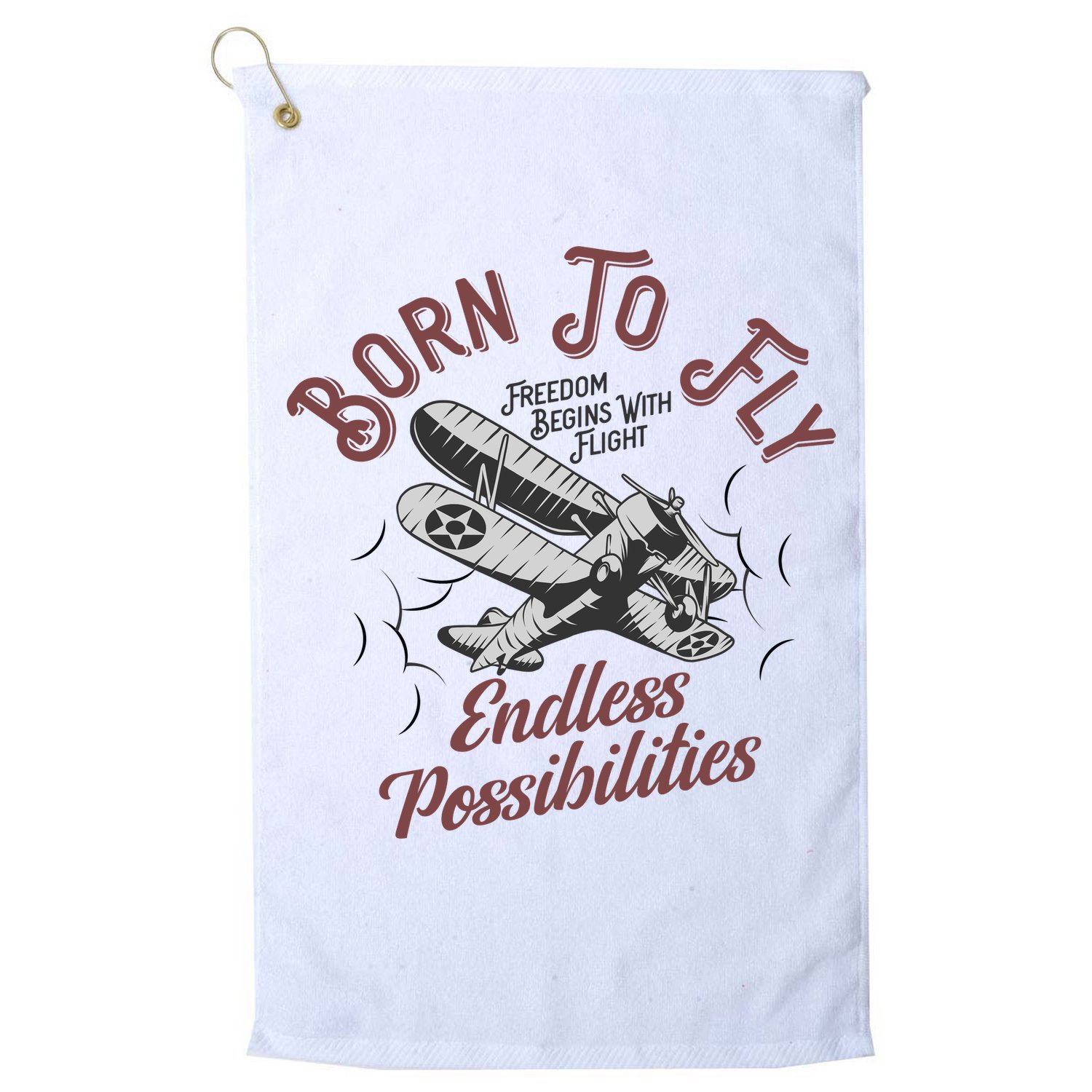 Born To Fly Golf Towel
