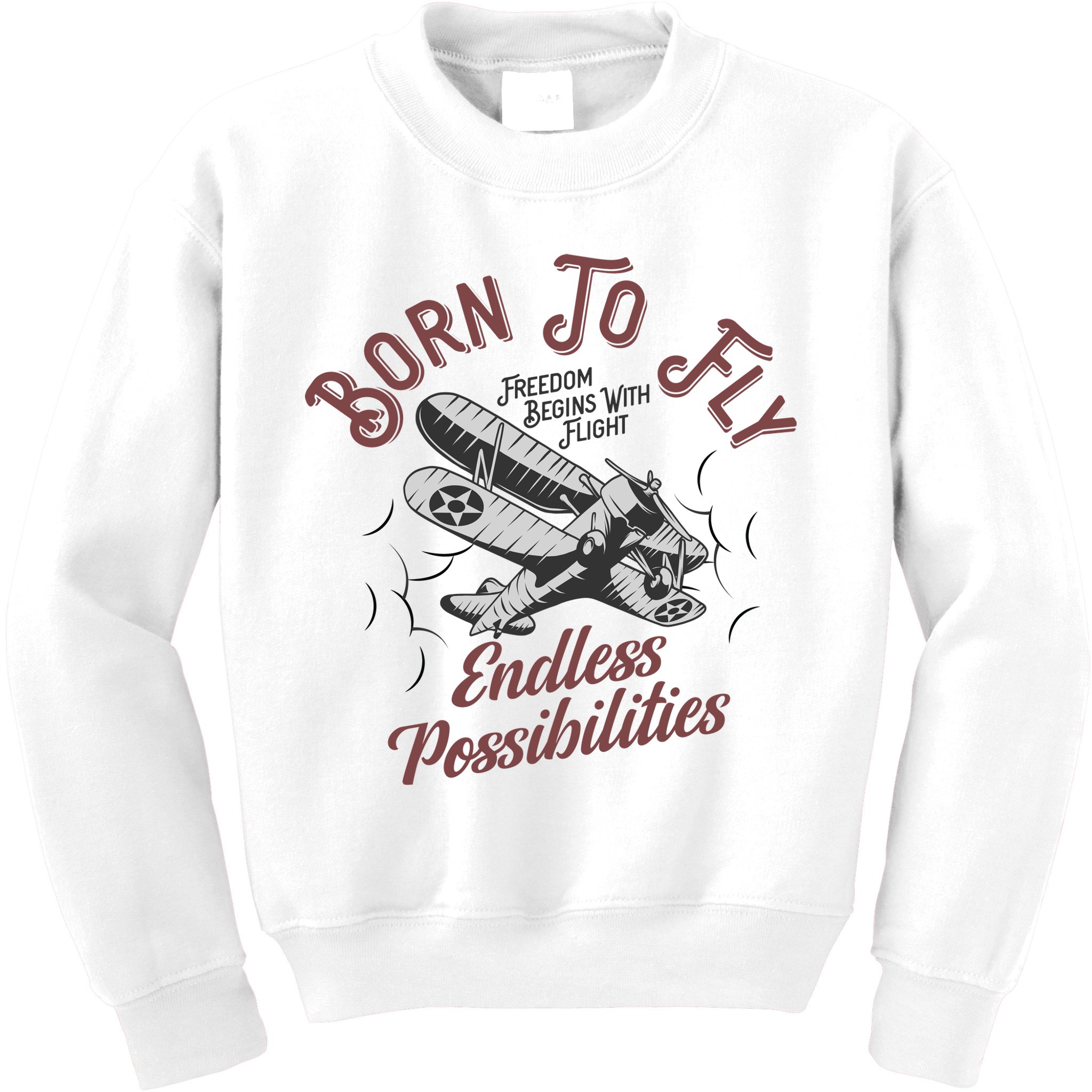 Born To Fly Kids Sweatshirt