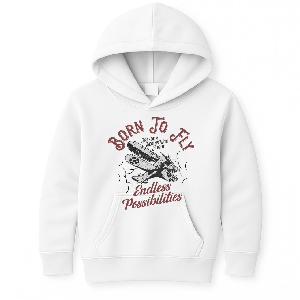 Born To Fly Kids Hoodie
