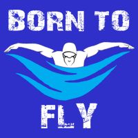 Born To Fly Butterfly Swimmers Swim Meet Gift Baby Bodysuit