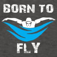 Born To Fly Butterfly Swimmers Swim Meet Gift Vector Backpack