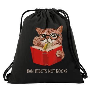 Ban The Fascists Save The Books Funny Book Lover Worm Nerd Drawstring Bag