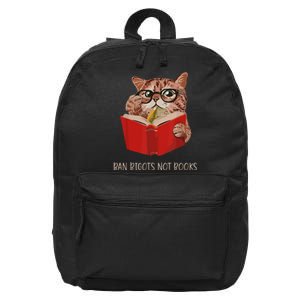 Ban The Fascists Save The Books Funny Book Lover Worm Nerd 16 in Basic Backpack