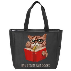 Ban The Fascists Save The Books Funny Book Lover Worm Nerd Zip Tote Bag