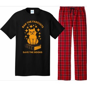 Ban The Fascists Save The Books Bookaholics Cat Pajama Set