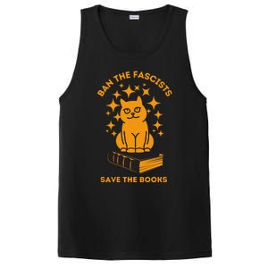 Ban The Fascists Save The Books Bookaholics Cat PosiCharge Competitor Tank