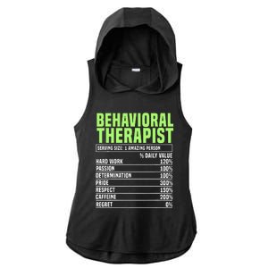 Behavioral Therapist Facts Analyst Behavior Tech Ladies PosiCharge Tri-Blend Wicking Draft Hoodie Tank