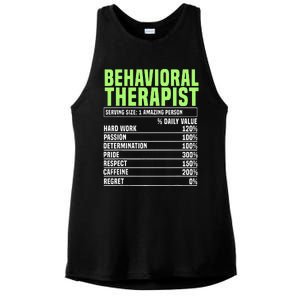 Behavioral Therapist Facts Analyst Behavior Tech Ladies PosiCharge Tri-Blend Wicking Tank