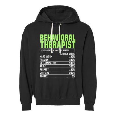 Behavioral Therapist Facts Analyst Behavior Tech Garment-Dyed Fleece Hoodie