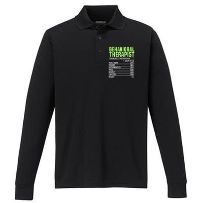 Behavioral Therapist Facts Analyst Behavior Tech Performance Long Sleeve Polo