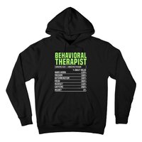 Behavioral Therapist Facts Analyst Behavior Tech Hoodie