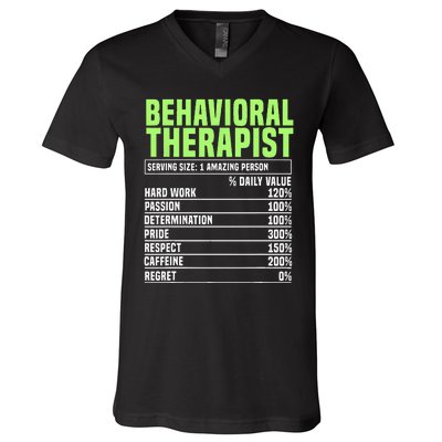 Behavioral Therapist Facts Analyst Behavior Tech V-Neck T-Shirt