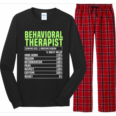 Behavioral Therapist Facts Analyst Behavior Tech Long Sleeve Pajama Set