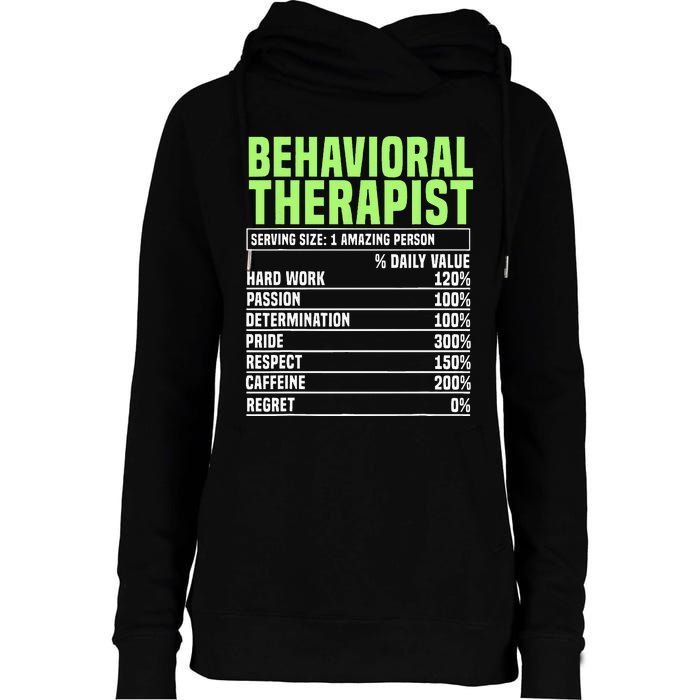 Behavioral Therapist Facts Analyst Behavior Tech Womens Funnel Neck Pullover Hood