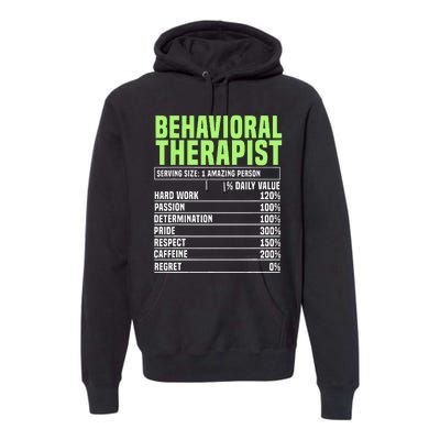 Behavioral Therapist Facts Analyst Behavior Tech Premium Hoodie