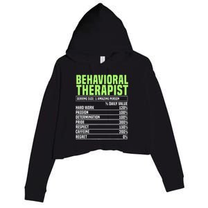 Behavioral Therapist Facts Analyst Behavior Tech Crop Fleece Hoodie