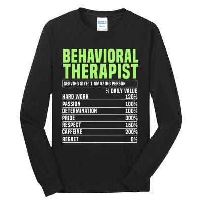 Behavioral Therapist Facts Analyst Behavior Tech Tall Long Sleeve T-Shirt