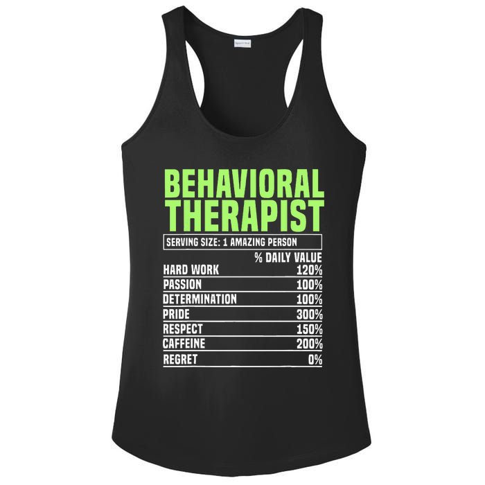 Behavioral Therapist Facts Analyst Behavior Tech Ladies PosiCharge Competitor Racerback Tank