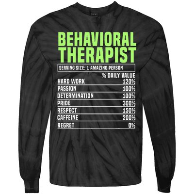 Behavioral Therapist Facts Analyst Behavior Tech Tie-Dye Long Sleeve Shirt