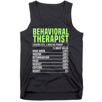 Behavioral Therapist Facts Analyst Behavior Tech Tank Top