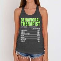 Behavioral Therapist Facts Analyst Behavior Tech Women's Knotted Racerback Tank