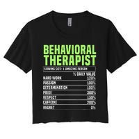 Behavioral Therapist Facts Analyst Behavior Tech Women's Crop Top Tee