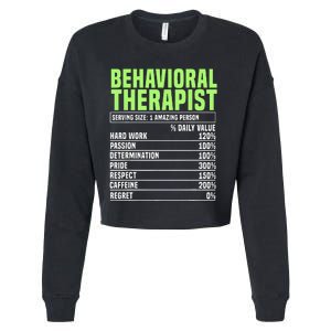 Behavioral Therapist Facts Analyst Behavior Tech Cropped Pullover Crew