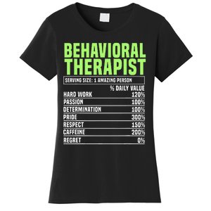 Behavioral Therapist Facts Analyst Behavior Tech Women's T-Shirt