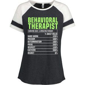 Behavioral Therapist Facts Analyst Behavior Tech Enza Ladies Jersey Colorblock Tee