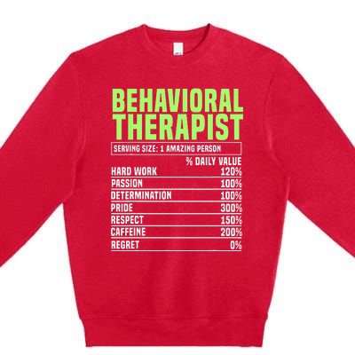 Behavioral Therapist Facts Analyst Behavior Tech Premium Crewneck Sweatshirt