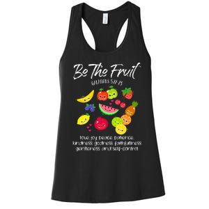 Be The Fruit Christian Verse Spirit Galatians Inspirational Women's Racerback Tank