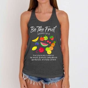 Be The Fruit Christian Verse Spirit Galatians Inspirational Women's Knotted Racerback Tank