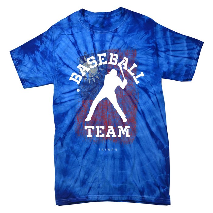 Baseball Taiwan Flag Softball Player Baseball Gift Tie-Dye T-Shirt