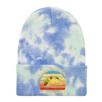 Bigger The Fupa Tastier The Chalupa Funny Tie Dye 12in Knit Beanie