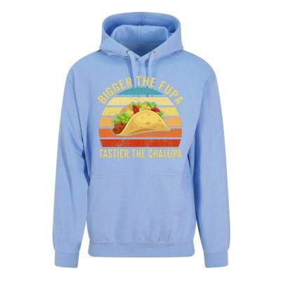 Bigger The Fupa Tastier The Chalupa Funny Unisex Surf Hoodie