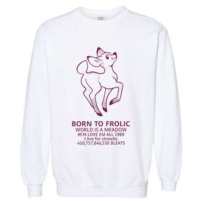 Born To Frolic World Is A Meadow Garment-Dyed Sweatshirt
