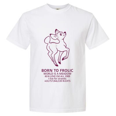 Born To Frolic World Is A Meadow Garment-Dyed Heavyweight T-Shirt