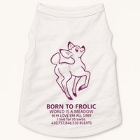 Born To Frolic World Is A Meadow Doggie Tank