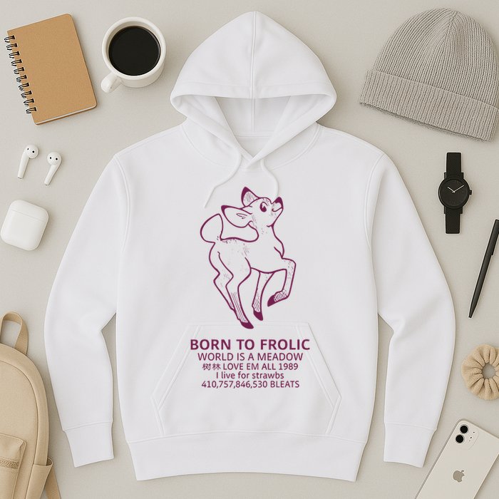 Born To Frolic World Is A Meadow Hoodie